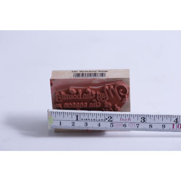 Bounty of the Season, Falling Leaves, Message Stamp, Autumn, Fall, Holiday - Picture 2 of 2